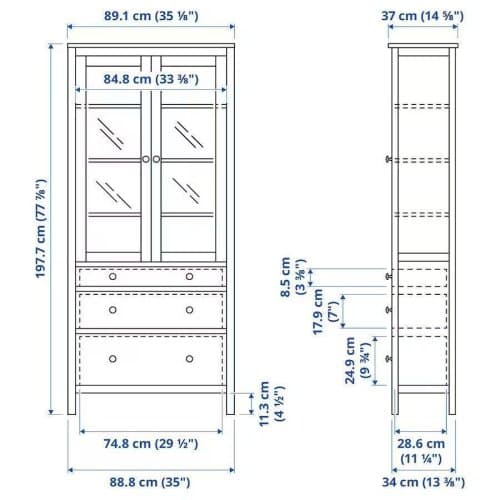 Шкаф для посуды Кантри (Hemnes) 23 0172