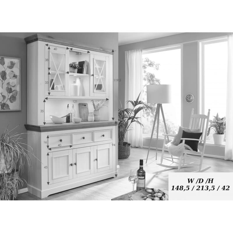 Надстройка комода Форест (буфета большого) 2 двери и полка 48733